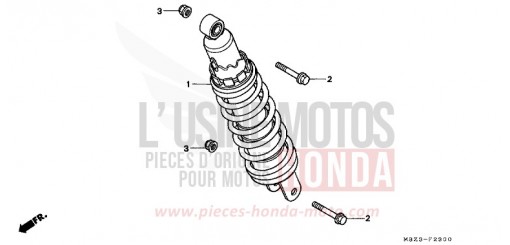 REAR CUSHION CB600F21 de 2001